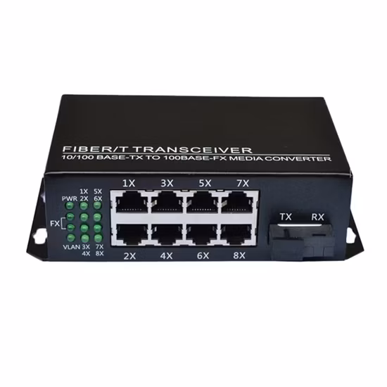 Convertitore multimediale PoE Gigabit a 1 porta con convertitore multimediale PoE in fibra ottica SC